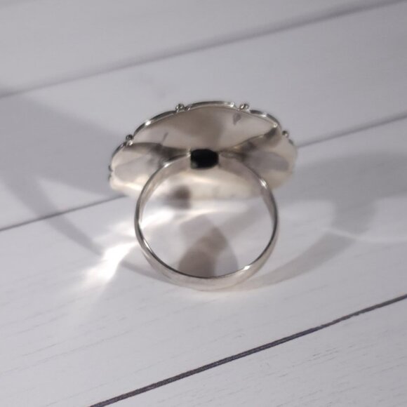 Black Star Diopside Statement Ring Size 7-1/4 - Picture 5 of 8